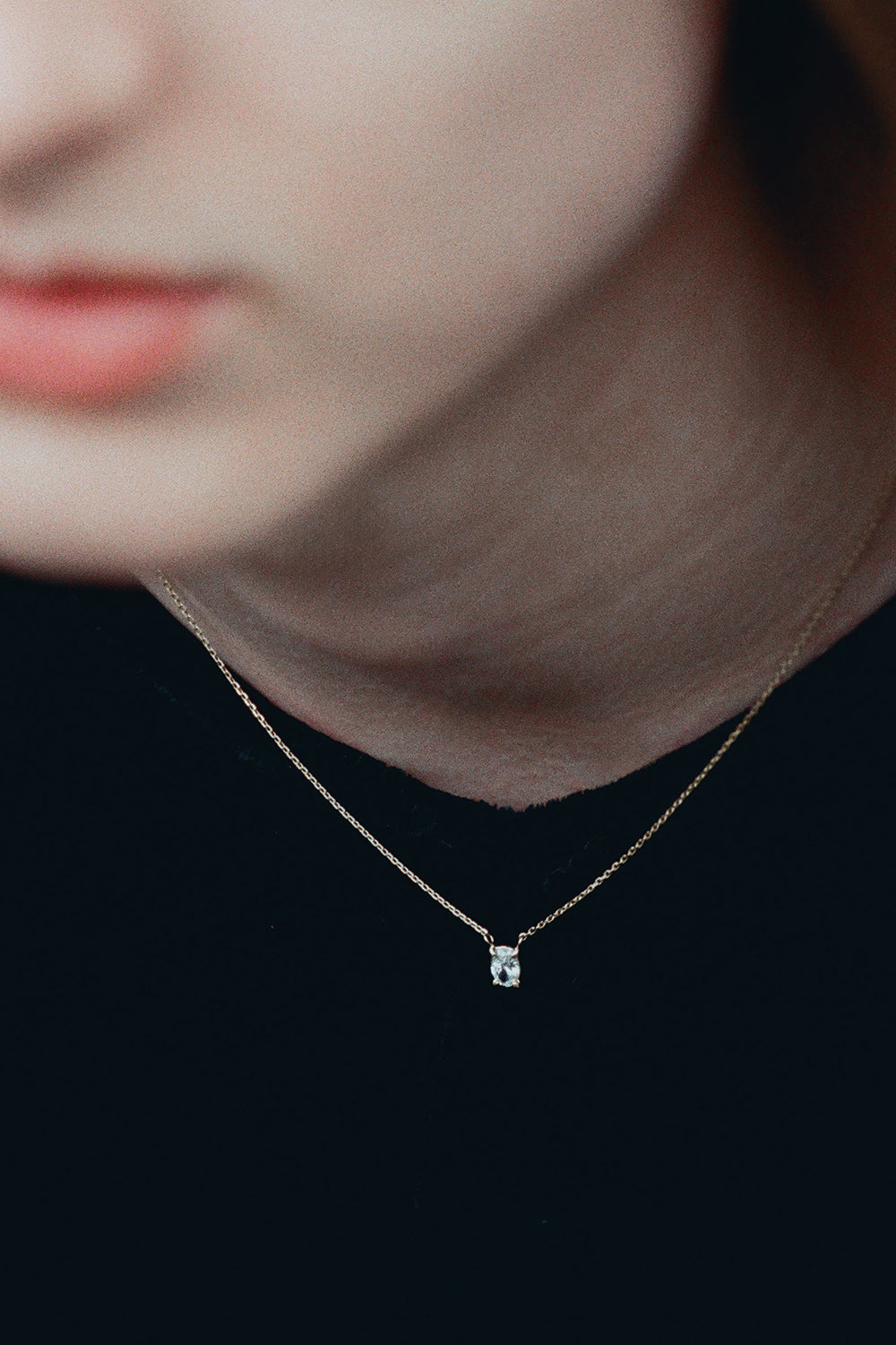 Oval Diamond Necklace