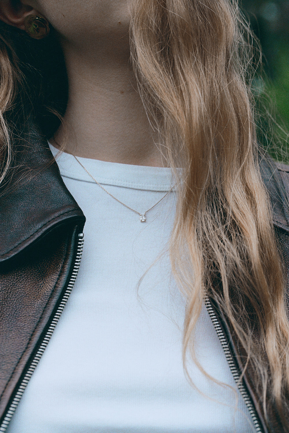 Oval Diamond Necklace