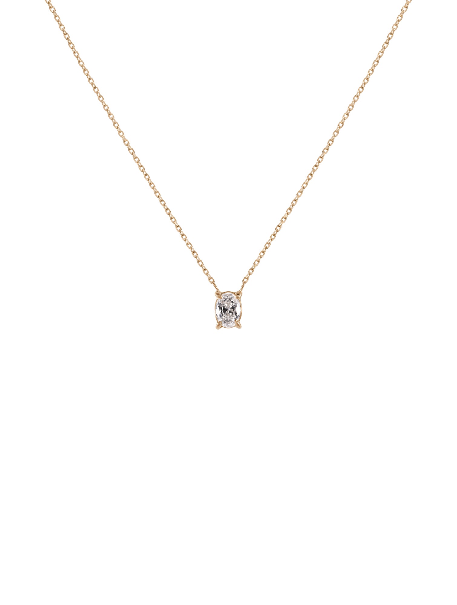 Oval Diamond Necklace