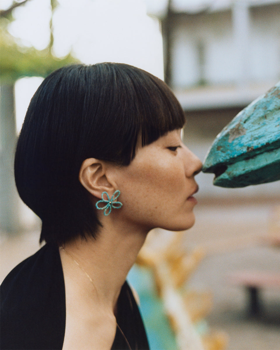 Sakura Blue Earrings