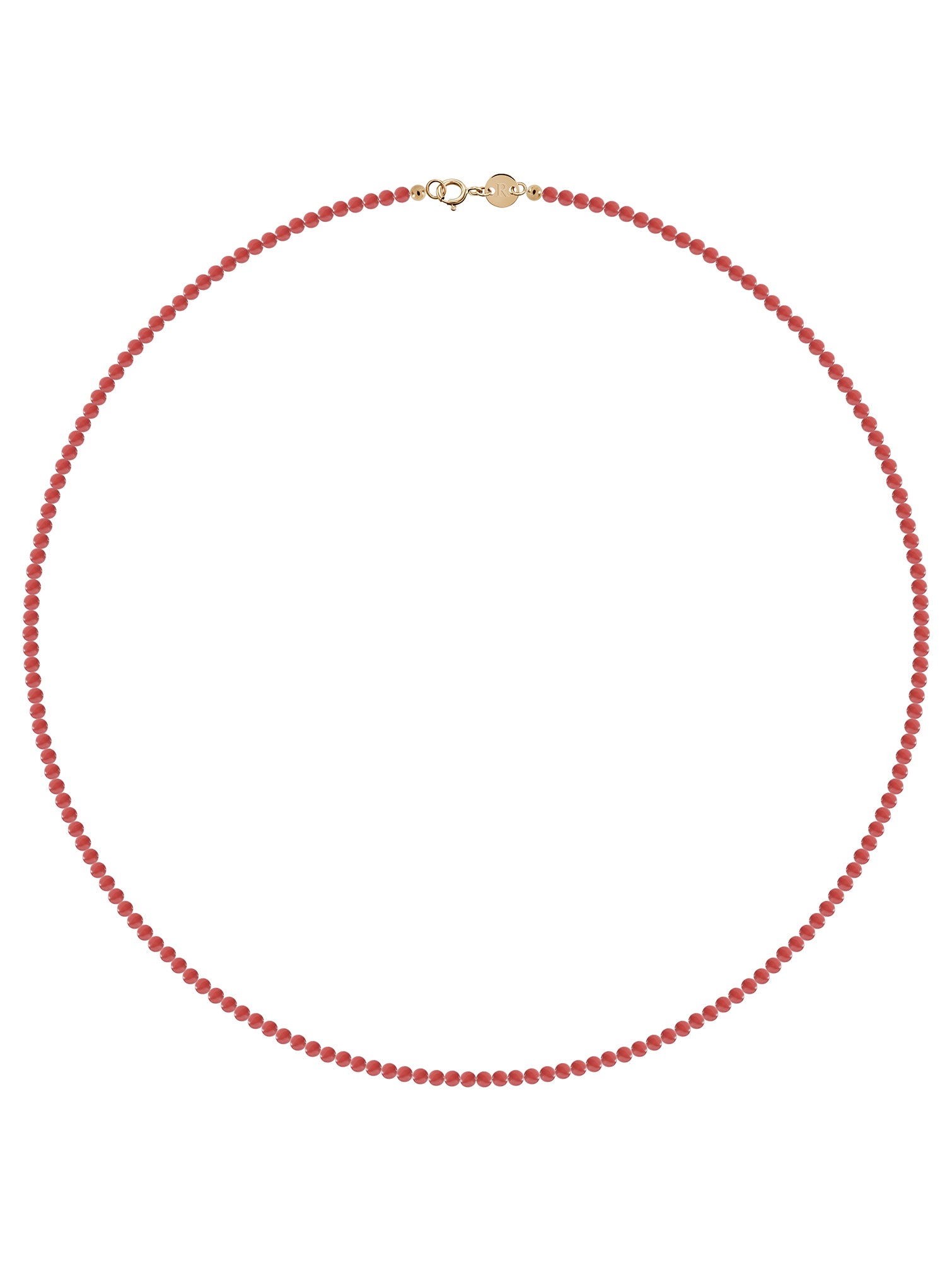 Round Red Coral Necklace