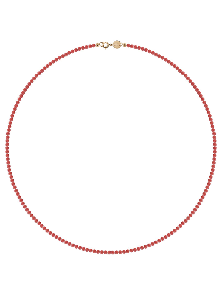 Round Red Coral Necklace