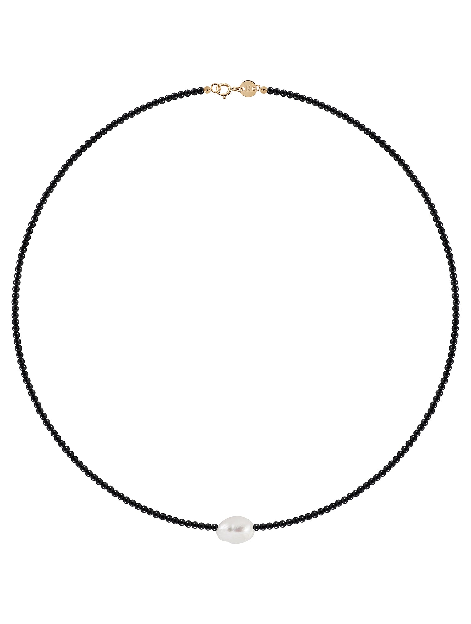 Onyx and Pearl Necklace