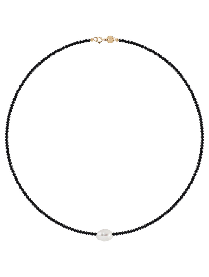 Onyx and Pearl Necklace
