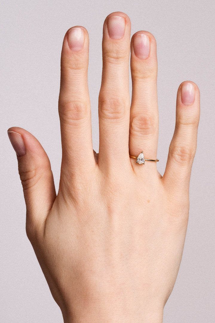Tear Diamond Ring