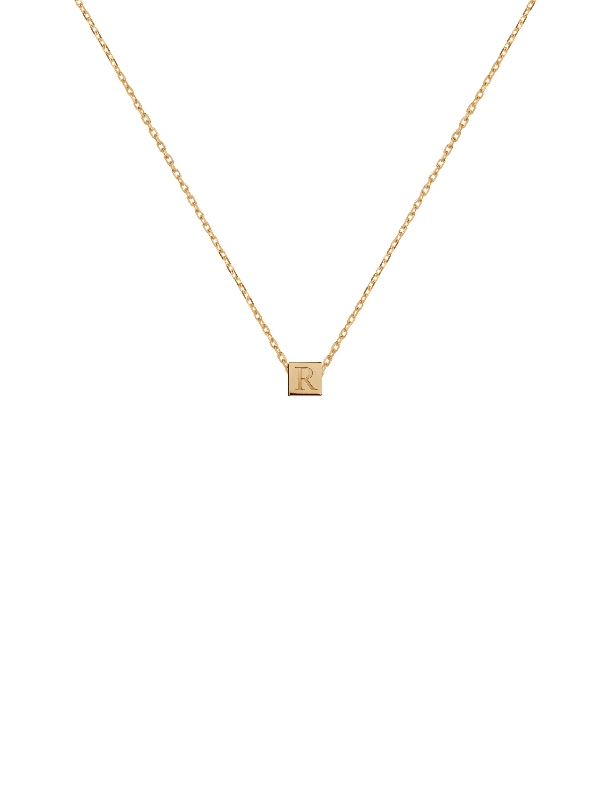 Cubic Letter Necklace