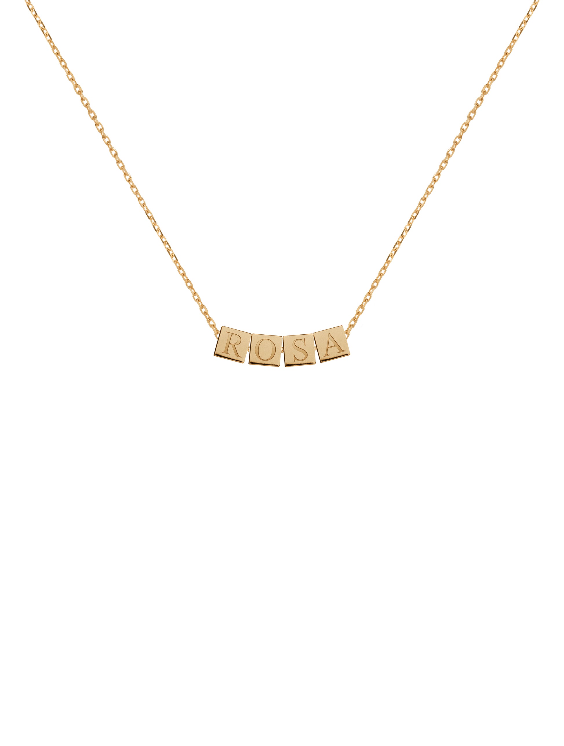 Cubic Letter Necklace
