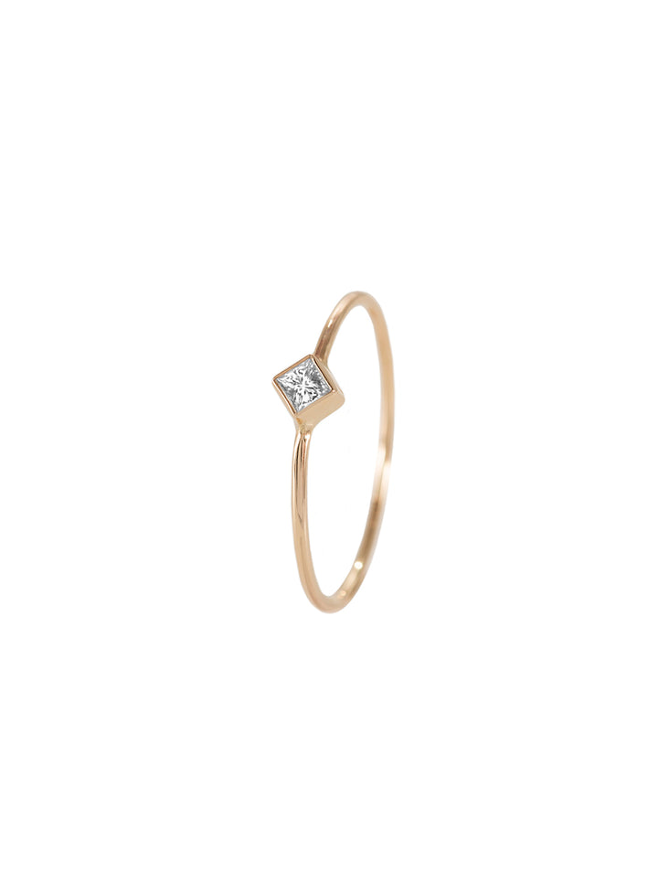 Princessa Cut Diamond Ring
